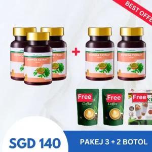 Pakej 3 + 3 Botol Moringa Extract Plus
